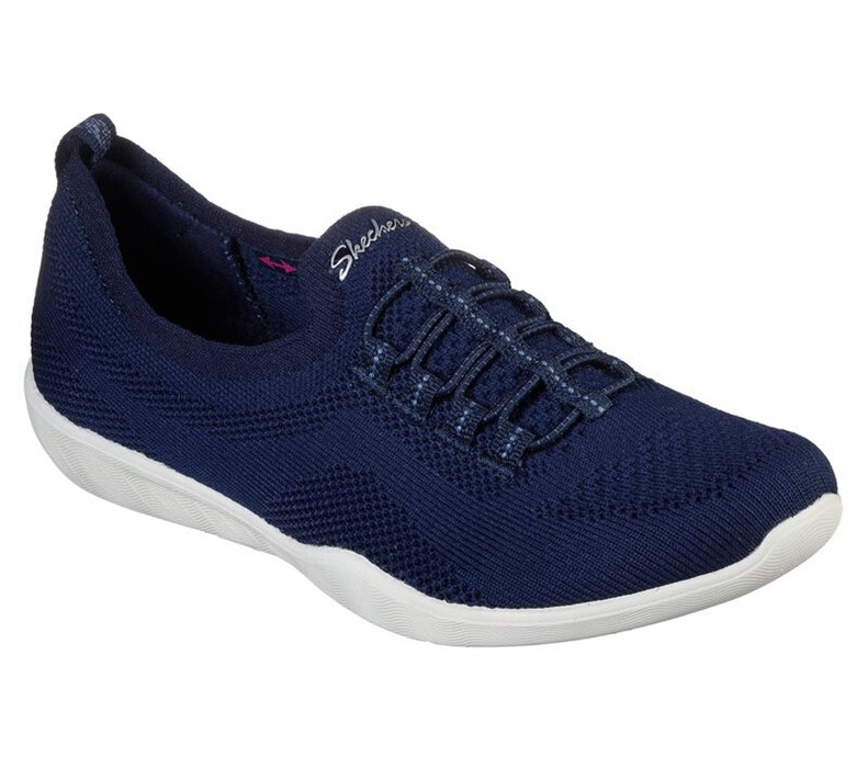 Skechers Dam Marinblå Slip On - Newbury St - Every Angle - Sverige (IDMZA-5061)